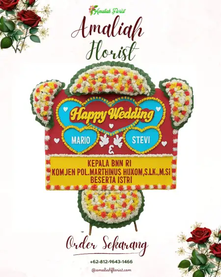 Papan Bunga Pernikahan Sahang